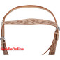 New Carved Headstall Reins Breast Collar Horse Size Tack Set