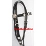 Black Show Headstall Reins Breast Collar Horse Size Tack Set