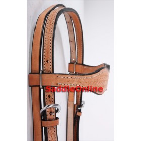Premium Leather Headstall Reins Breast Colar Tack