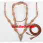 Premium Carved Headstall Reins Breast Collar Tack Set