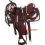 Brown Western Show Saddle Tooled Silver Tack 16