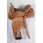 Carved Western Trail Leather Western Saddle 17-18