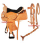 Western Pleaseure Leather Horse Saddle Tack 16 17