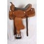 Brown Western Trail Work Leather Horse Saddle 17