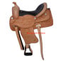 Hand Carved Leather Western Trail Horse Saddle 17