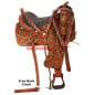 Carved Western Trail Show Saddle Headstall 16-17