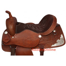 New Comfortable Western Trail Show Leather Saddle 15-17