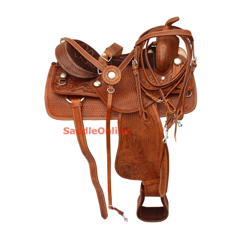 Premium Western Trail Horse QH Saddle 15 16 17 18