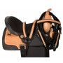 Black Premium Synthetic Horse Saddle Tack Leather 16 17
