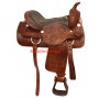 Tooled Western Horse Pleasure Trail Saddle Tack 15 18