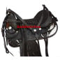 Black Western Show Horse Saddle Hand Carved 15 16 17 18