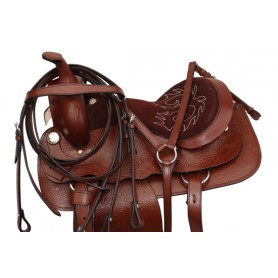 Brown Western QH 12 13 Show Leather Saddle