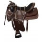 Brown Western Leather Trail Horse Saddle 17