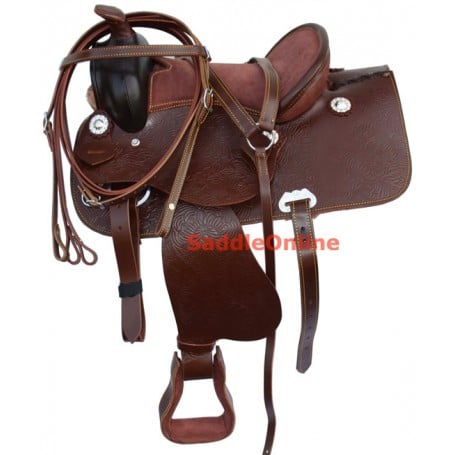 Youth Pony Western Leather Saddle 12