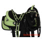 Black Green Western Ostrich Print Horse Trail Saddle 12-13