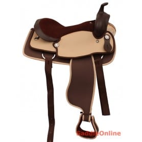 Synthetic Kids Youth Horse Western Trail Saddle 13