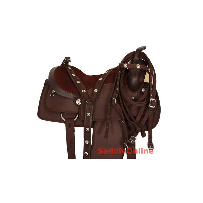 Youth Pony Brown Synthetic Western Saddle Tack Pad 10-13