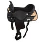 Black Western Synthetic Horse Saddle Tack 16 17