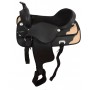 Black Western Synthetic Horse Saddle Tack 16 17