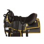 Black Gold Western Synthetic Horse Saddle Tack 16 17