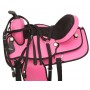 Pink Western Synthetic Horse Saddle Tack 17