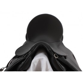Premium Quality Black Leather Dressage Saddle 17