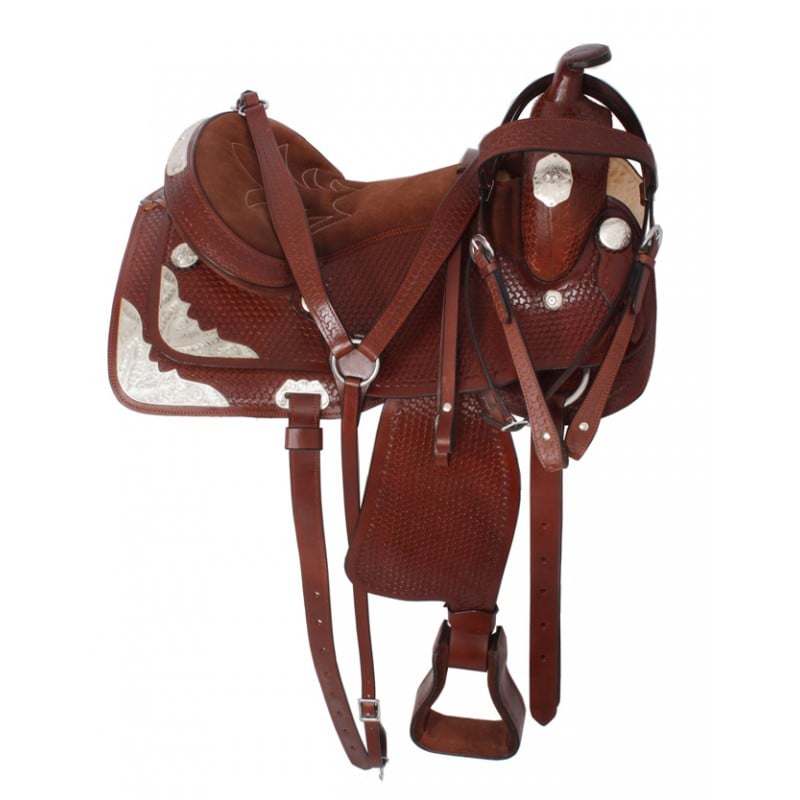 Brown Silver Show Saddle Tack Package 15-17