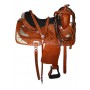 Tan Western Leather Show Horse Saddle 16 17
