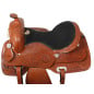Hand Tooled Leather Western Pleasure Trail Saddle 16