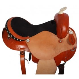 Reining Or Trail Western Horse Leather Saddle 16
