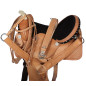 New Rawhide Horn Tooled Leather Barrel Racing Saddle 16
