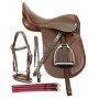 16 17 Brown English Horse Leather Pleasure Saddle Tack