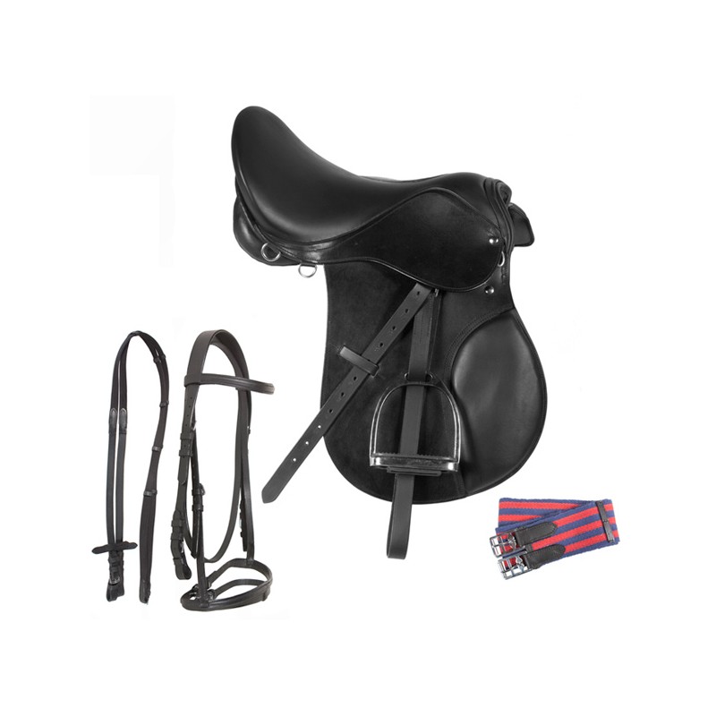 16 Black English Horse Leather Pleasure Saddle Tack