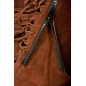 Brown Leather Western Show Fringe Suede Chaps M L