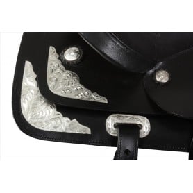 16-17 Western Show Horse Leather Silver Saddle Tack