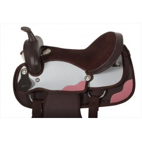 New 18 Beautiful Brown Cordura Horse Saddle Tack