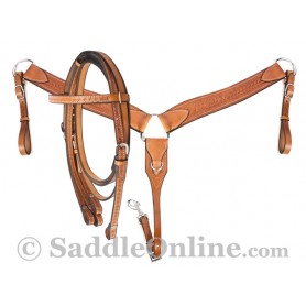 Barrel Racing Green Ostrich Horse Leather Saddle Tack 14