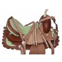 15 16 Barrel Racing Green Ostrich Seat Horse Saddle Tack