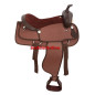 Deluxe Synthetic Western Horse Saddle With Tack Pad 16-18