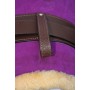 Purple Leather Bareback Pad With Stirrups Girth