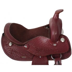 Purple Miniature Mini Horse Leather Saddle 12