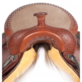 Ranch Work Pleasure Leather Trail Horse Saddle 18