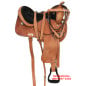 Western Pleasure Trail Horse Leather Saddle 18