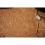 Premium leather hand carved western show saddle.
