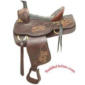 NEW HAND ENGRAVED ROPING HORSE SADDLE