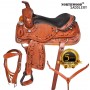 Custom Western Barrel Show Leather Horse Saddle Tack 15 17