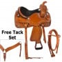 Custom Western Trail Ranch Leather Horse Saddle Tack 15 16