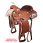 Western Pleasure Trail Leather Horse Saddle 17