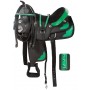 Western Pleasure Trail Green Synthetic Saddle 15-17