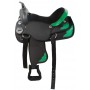 Western Pleasure Trail Green Synthetic Saddle 15-17